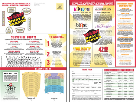 5th Avenue Theatre Tri-fold Brochure 5th Avenue Theatre Tri-fold Brochure